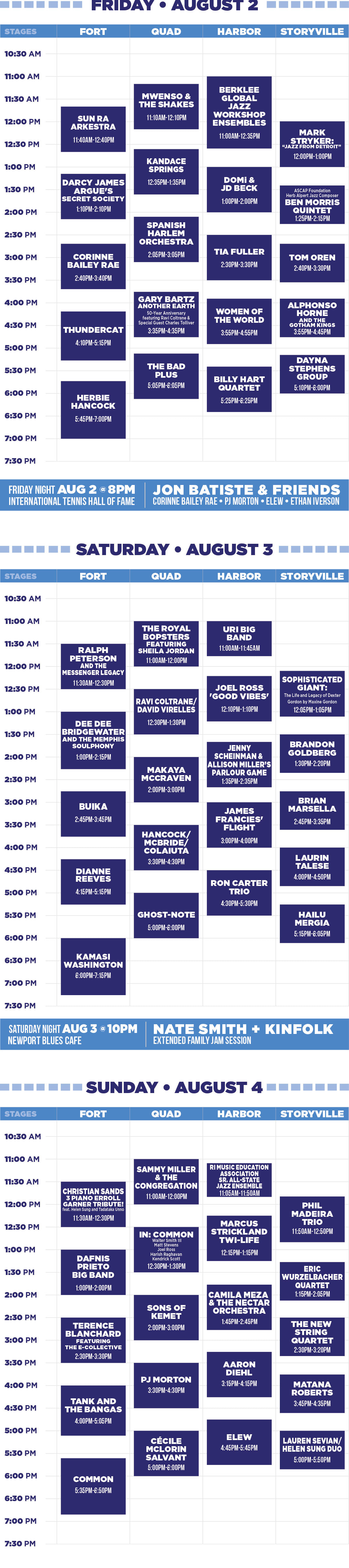 Newport Jazz Festival Schedule Cubes and App Are Here! Carolyn